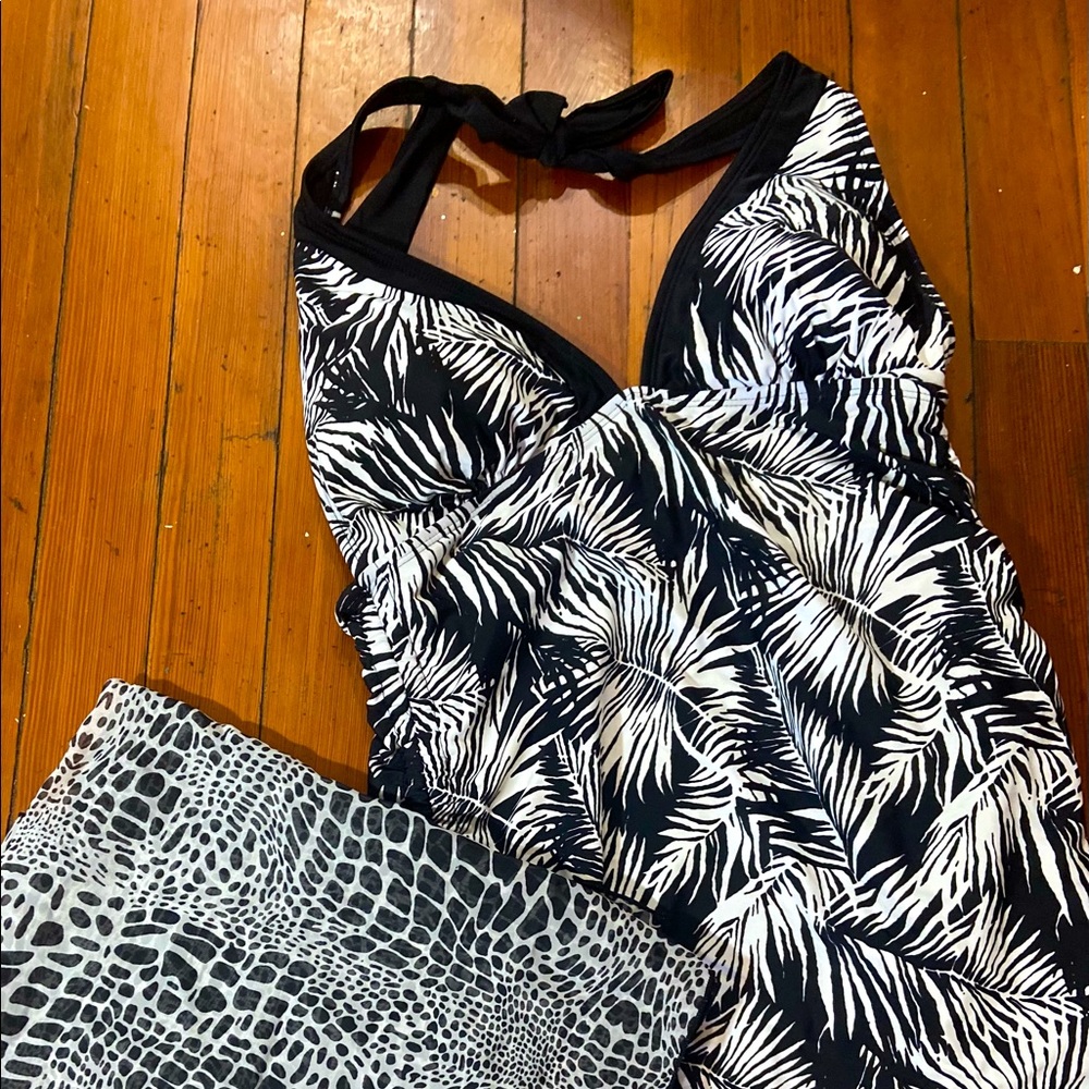 YBL swim top and sarong